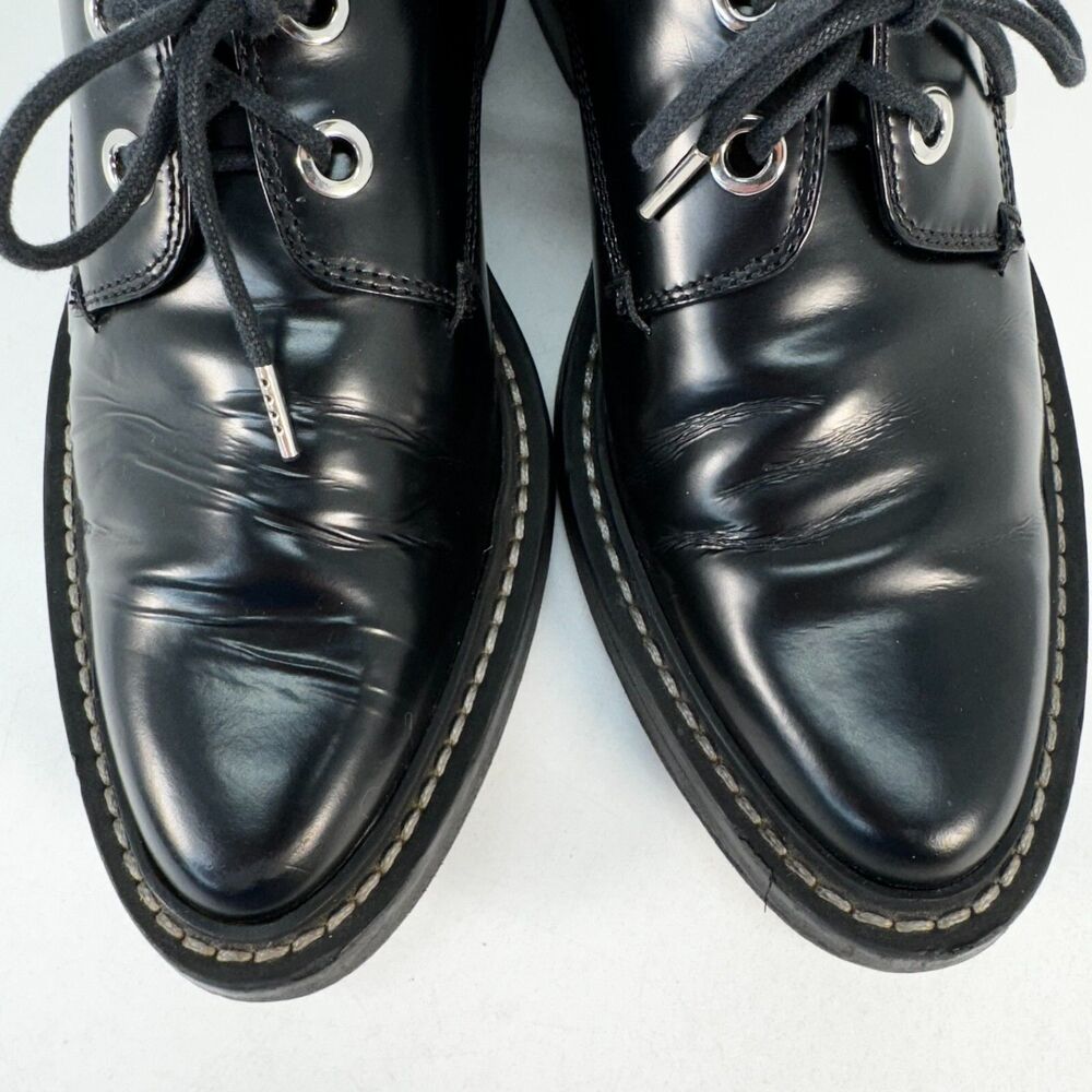 Rag & Bone Kenton Leather Lace-Up Oxford Black white brogues Size EU 38.5 US 8 - Picture 4 of 10